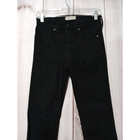 Madewell Jeans Ladies 27 High Rise Skinny Black Raw Hem‎ - Picture 3 of 9
